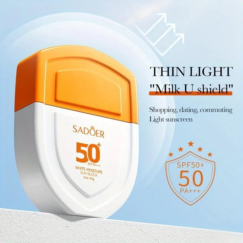 کرم ضد آفتاب بدون رنگ صورت سادور spf50 مدل DURABLE محافظ PA+++,UVA،UVB مناسب برای انواع پوست وزن 40 گرم - تصویر 2