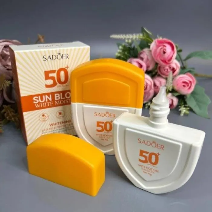 کرم ضد آفتاب بدون رنگ صورت سادور spf50 مدل DURABLE محافظ PA+++,UVA،UVB مناسب برای انواع پوست وزن 40 گرم - تصویر 3
