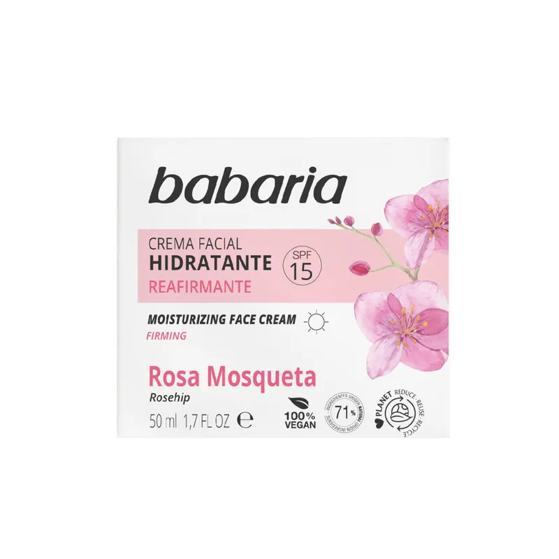 کرم آبرسان صورت و گردن باباریا مدل Rosa Mosqueta مناسب برای انواع پوست حجم 50 میلی لیتر - تصویر 2