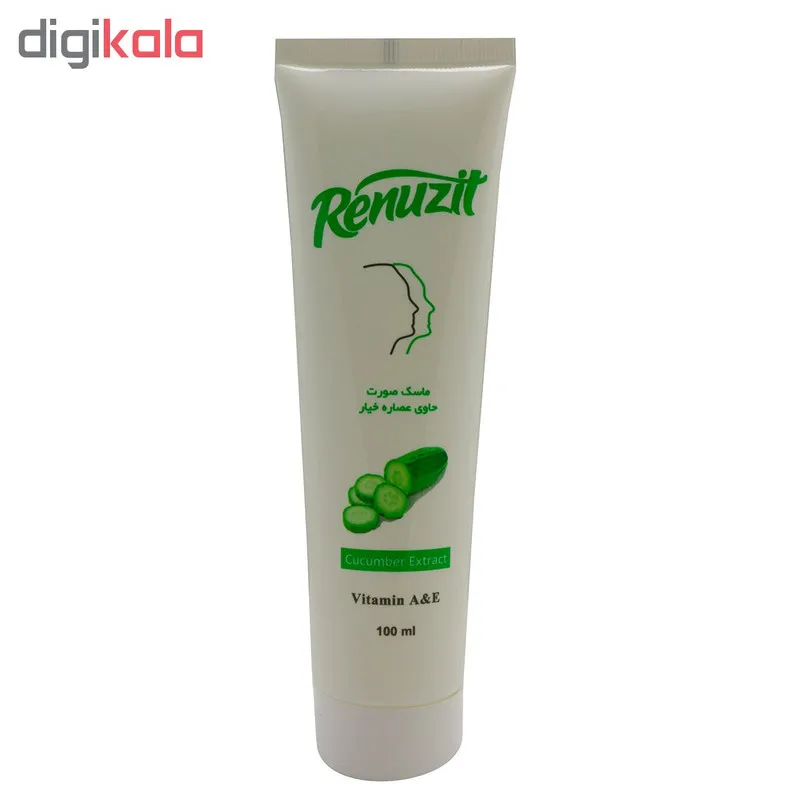 ماسک صورت رینو زیت مدل Black Mask حجم 100 میلی لیتر به همراه ماسک صورت مدل خیار حجم 100 میلی لیتر - تصویر 4