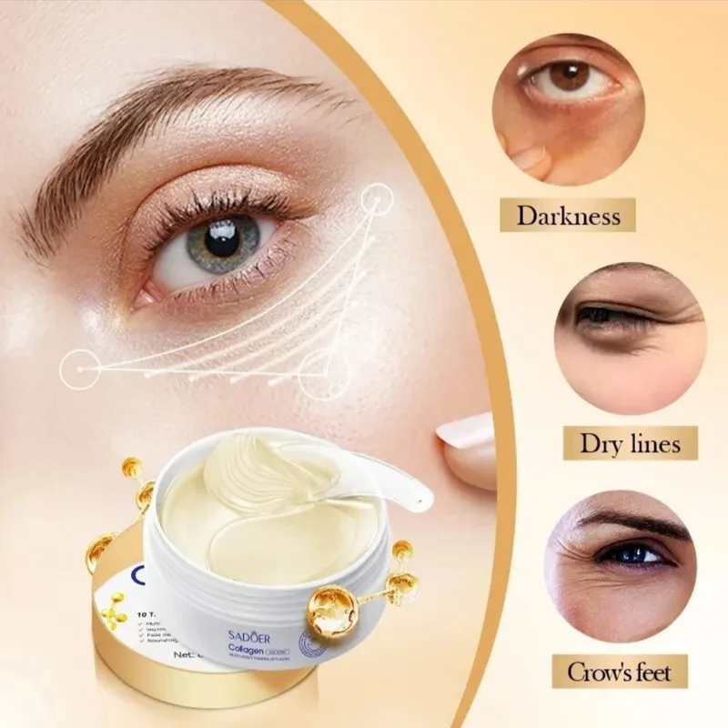 ماسک زیر چشم ژلی سادور مدل کلاژن وزن 80 گرم حاوی هیالورونیک اسید و ویتامینهای تقویتی، نرمکننده، مرطوبکننده، ضد چروک، روشنکننده و کاهشدهنده تیرگی مناسب انواع پوست، استفاده شبانه - تصویر 2