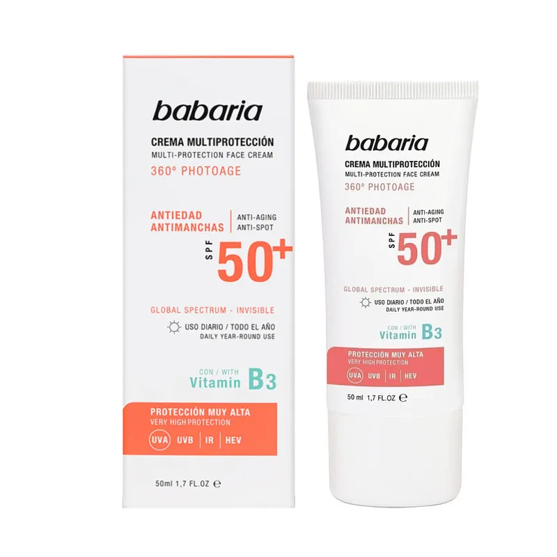 کرم ضد آفتاب بیرنگ باباریا SPF 50 مدل 360 Photoage Global محافظ UVA و UVB ، ضد لک، مناسب برای انواع پوست حجم 50 میلیلیتر - تصویر 2
