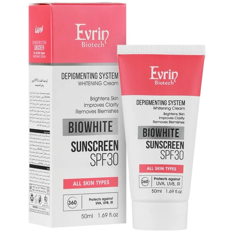 کرم ضد آفتاب صورت بی‌رنگ اورین بیوتک SPF 30 مدل Biowhite ‌محافظ UVA UVB مناسب برای انواع پوست‌ حجم 50 میلی‌لیتر - تصویر 2