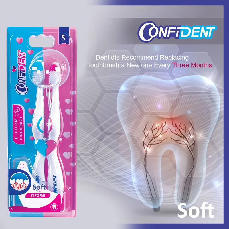 مسواک کانفیدنت مدل CT-Biform با برس نرم سه بسته 2 عددی - تصویر 4