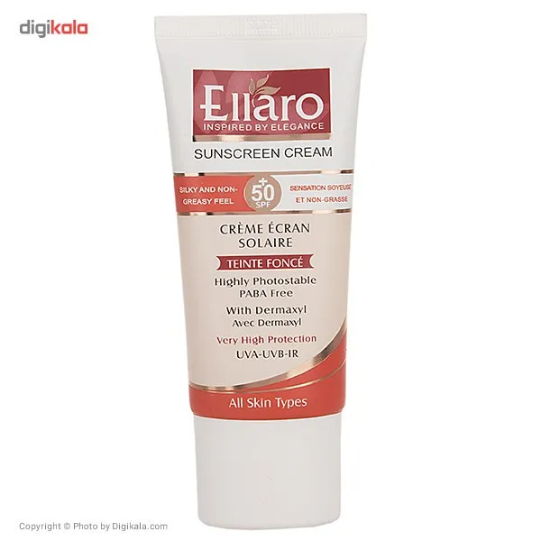 کرم ضد آفتاب رنگی الارو مدل SPF50 محافظ UVA ،UVB، ضد چروک، مناسب انواع پوست تحت لیسانس حجم 50 میلی‌لیتر - تصویر 3