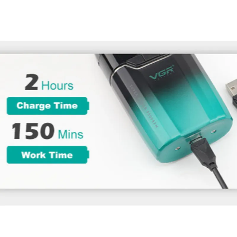 ماشین اصلاح موی سر و صورت شارژی وی جی ار مدل V-308 - تصویر 5