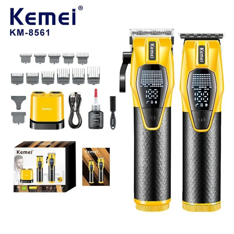 ماشین اصلاح موی سر و صورت شارژی کیمی مدل KM-8561 مجموعه 2 عددی - تصویر 6