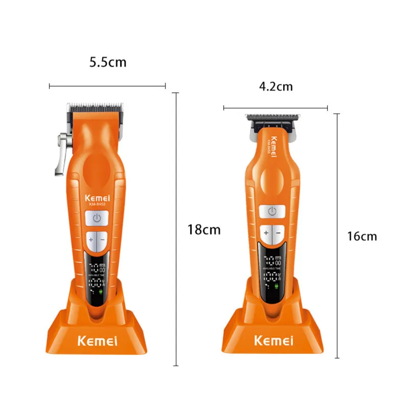 ماشین اصلاح موی سر و صورت شارژی کیمی مدل KM-8543 مجموعه 2 عددی - تصویر 2