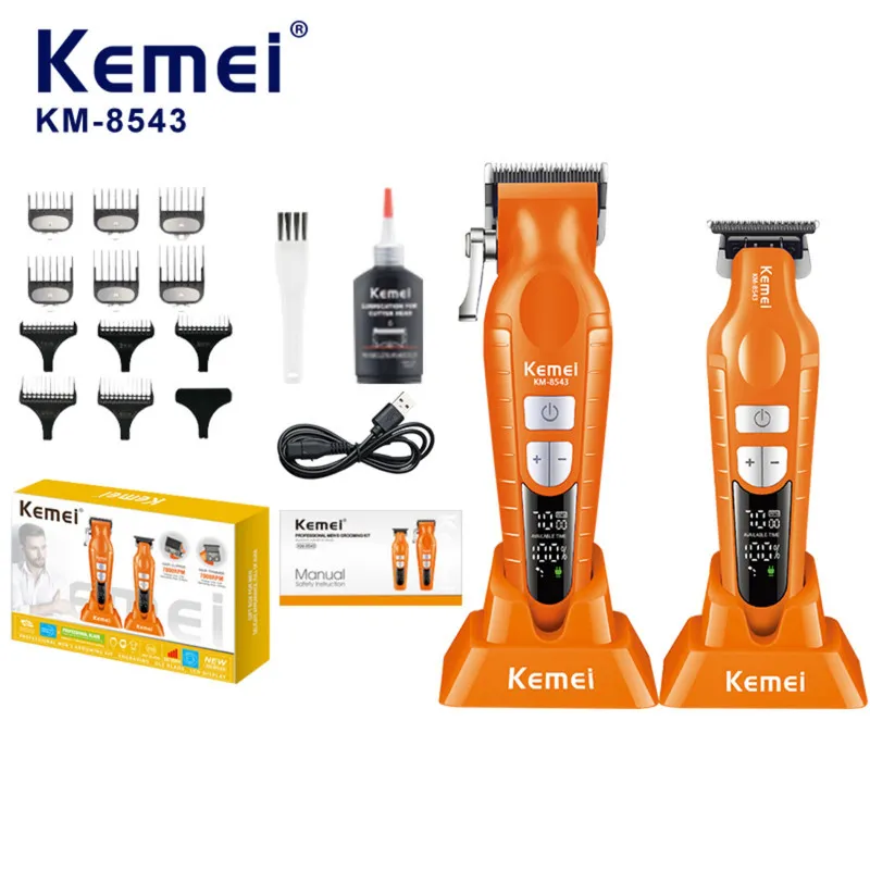 ماشین اصلاح موی سر و صورت شارژی کیمی مدل KM-8543 مجموعه 2 عددی - تصویر 6