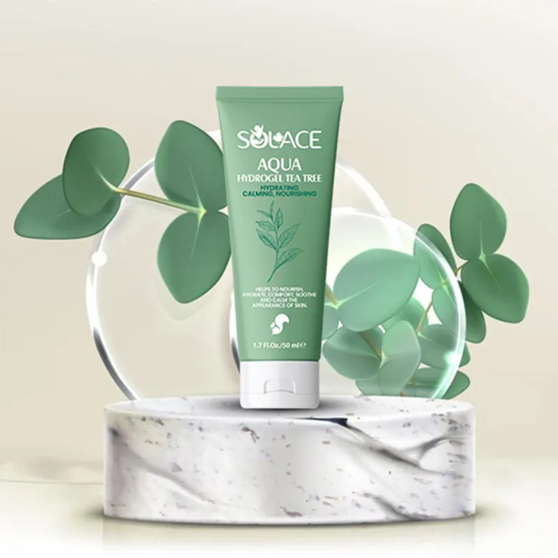 ژل آبرسان صورت، گردن سولس مدل ژل آبرسان Aqua Hydrogel Tea Tree مناسب برای چرب، آکنهدار، مختلط حجم 50 میلیلیتر - تصویر 2