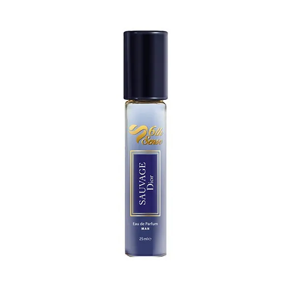 عطر جیبی مردانه سیکس سنس مدل Dior Dior Sauvage با رایحه خنک حجم 25 میلی لیتر