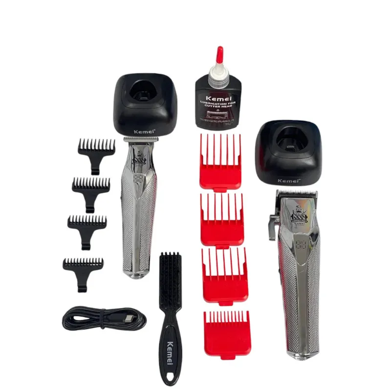 ماشین اصلاح موی سر و صورت شارژی کیمی مدل KM-8565 2in1 - تصویر 2
