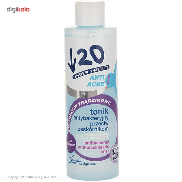 تونر پاک کننده پوست آندر 20 سری Anti Acne مدل Sensitive Skin حجم 200 میلی لیتر - تصویر 2