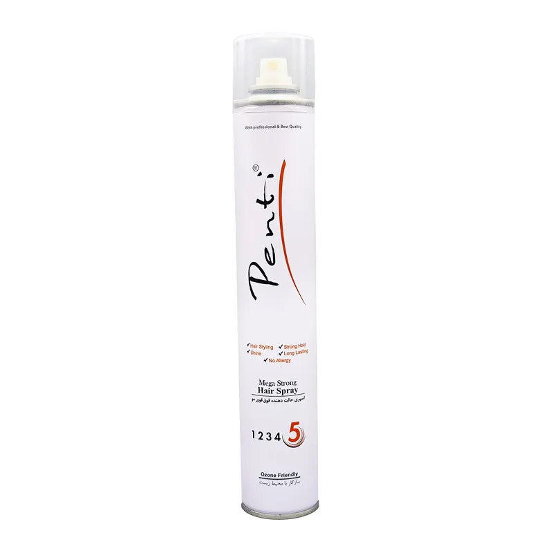 اسپری حالت دهنده مو با قدرت حفظ حالت مو 5 پنتی مدل Mega Strong سازگار با انواع مو حجم 450 میلی لیتر - تصویر 2