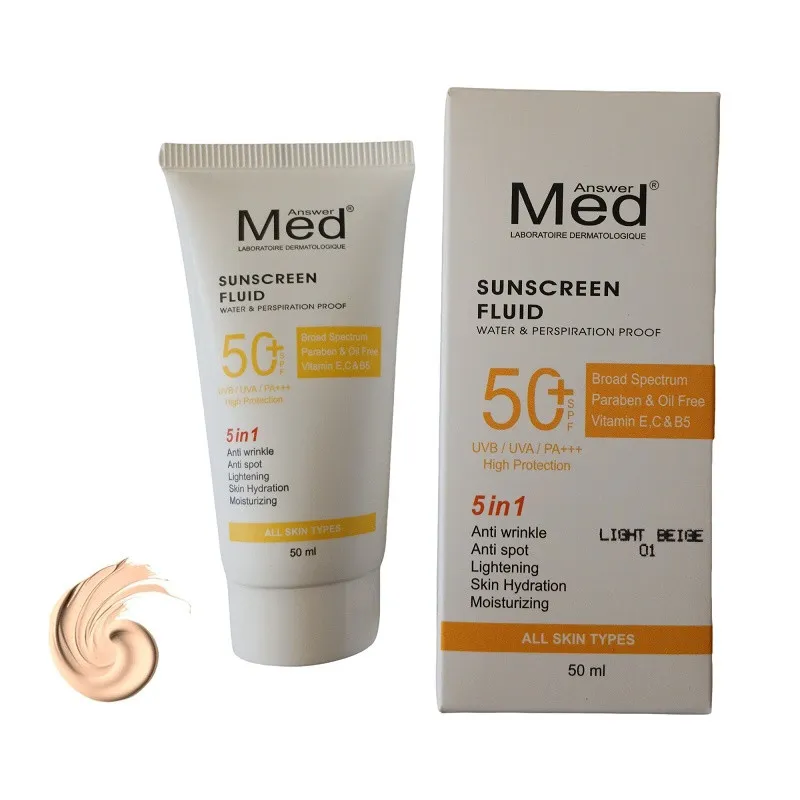 کرم ضد آفتاب رنگی مدانسر spf50 مدل فلویید 01 محافظ UVA،UVB و PA++++ مناسب برای انواع پوست حجم 50 میلی لیتر - تصویر 2