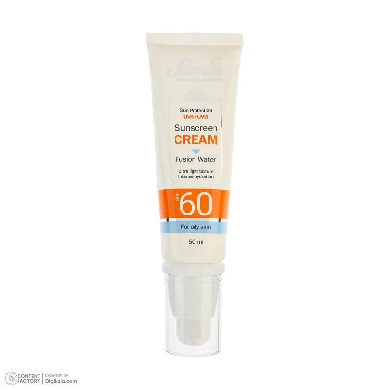 کرم ضد آفتاب بی‌رنگ صورت ثمین SPF 60 مدل Fusion Water ‌محافظ UVA ، UVB مناسب برای پوست‌های چرب حجم 50 میلی‌لیتر - تصویر 2