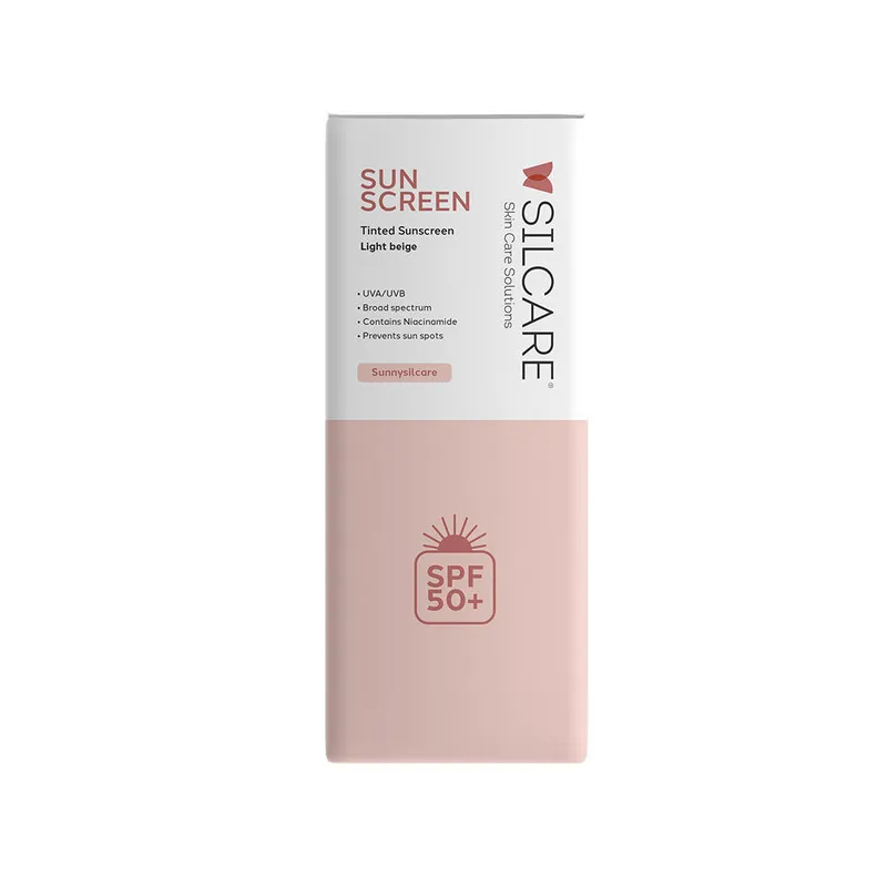 کرم ضد آفتاب رنگی دست و صورت و گردن سیلکر SPF 50 مدل Hydrating محافظ UVA و UVB مناسب برای انواع پوست حجم 50 میلی‌لیتر - تصویر 2