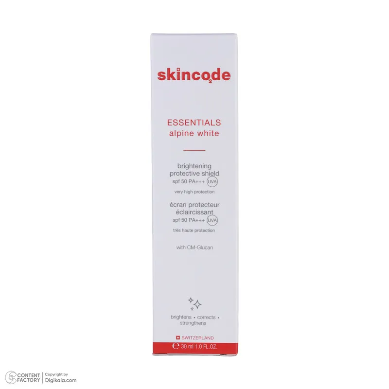 فلوئید ضد آفتاب بی رنگ صورت اسکین کد SPF50 مدل ALPINE محافظ UVA مناسب برای انواع پوست حجم 30 میلی لیتر - تصویر 3