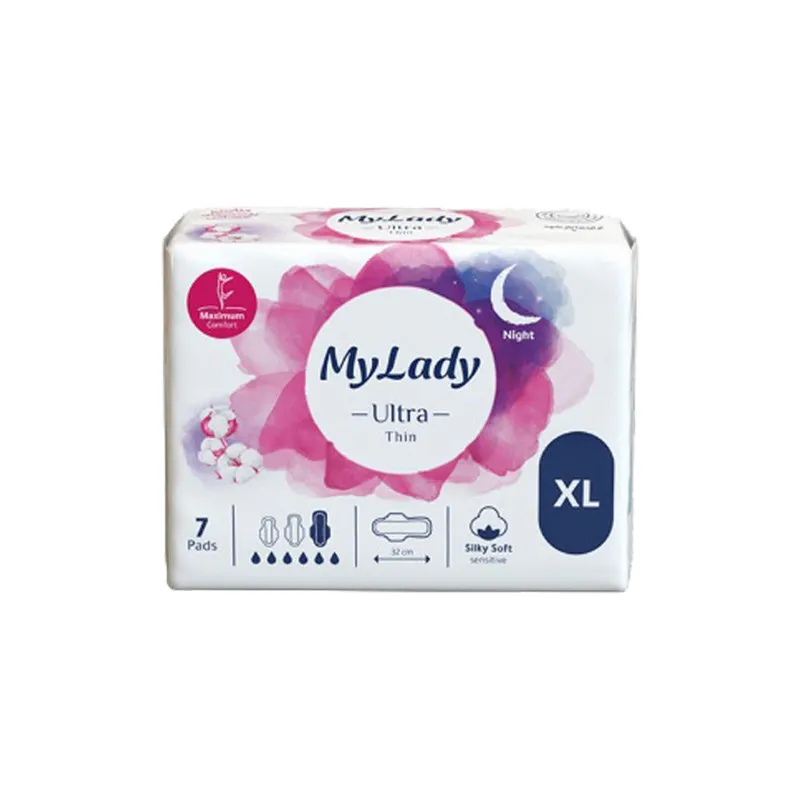 نوار بهداشتی نازک شب مای لیدی مدل Silky Soft سایز خیلی بزرگ دو بسته 7 عددی - تصویر 2