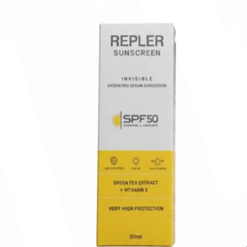 کرم ضدآفتاب بیرنگ صورت رپلر SPF 50 مدل ویتامین E محافظ UVA/UVB مناسب برای انواع پوست حجم 50 میلیلیتر - تصویر 2