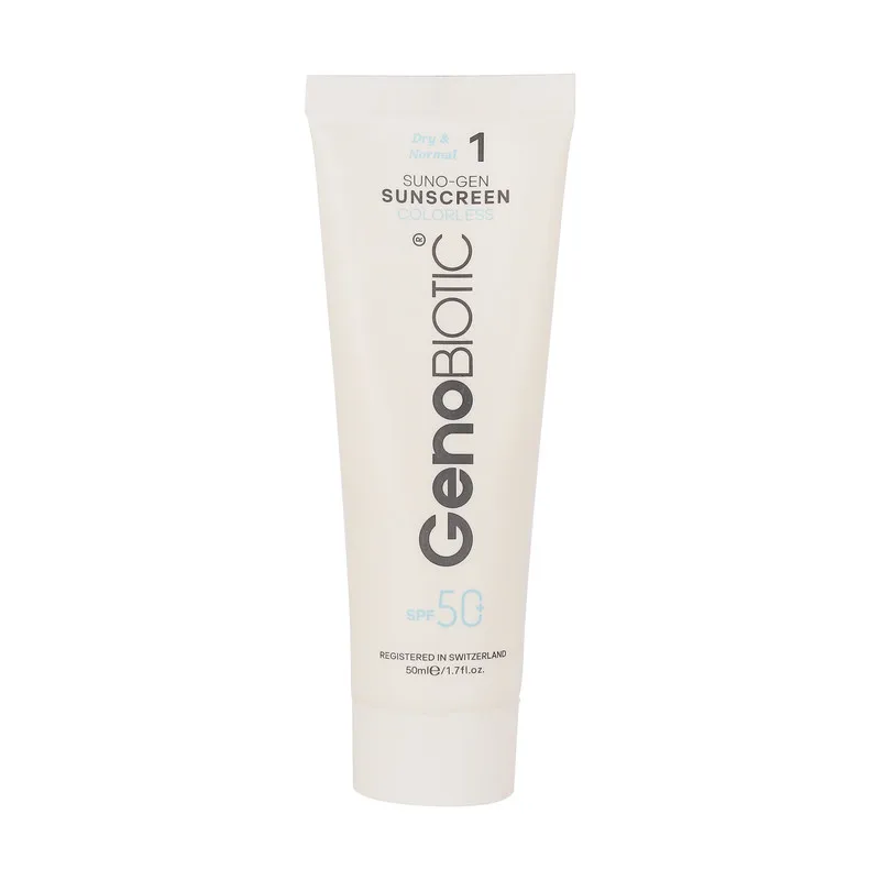 کرم ضد آفتاب بیرنگ صورت و بدن ژنوبایوتیک SPF 45 مدل SUNOGEN محافظ UVA ،UVB، مناسب پوستهای خشک و معمولی حجم 40 میلیلیتر - تصویر 4