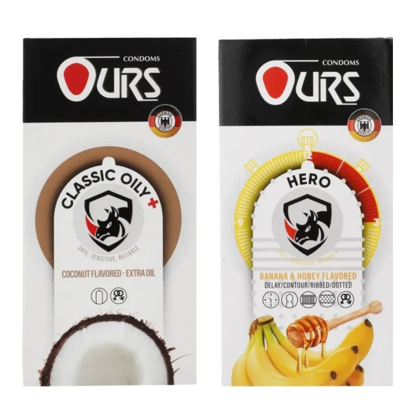 کاندوم تاخیری اورز مدل HERO بسته 12 عددی به همراه کاندوم ساده اورز مدل OILY PLUS بسته 12 عددی