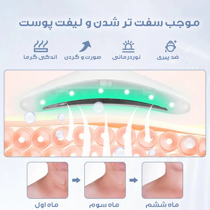 دستگاه لیفیتینگ صورت و گردن مدل 7LED-MSG - تصویر 5