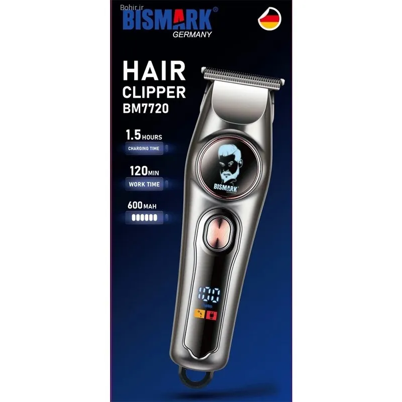 ماشین اصلاح موی سر و صورت شارژی بیسمارک مدل BM7720 - تصویر 3