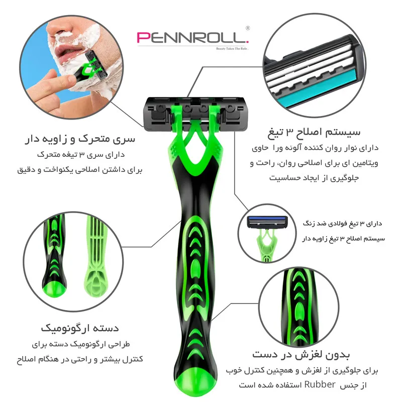 خود تراش پنرول مدل PRCL - WOLF 3 بسته 2 عددی - تصویر 3