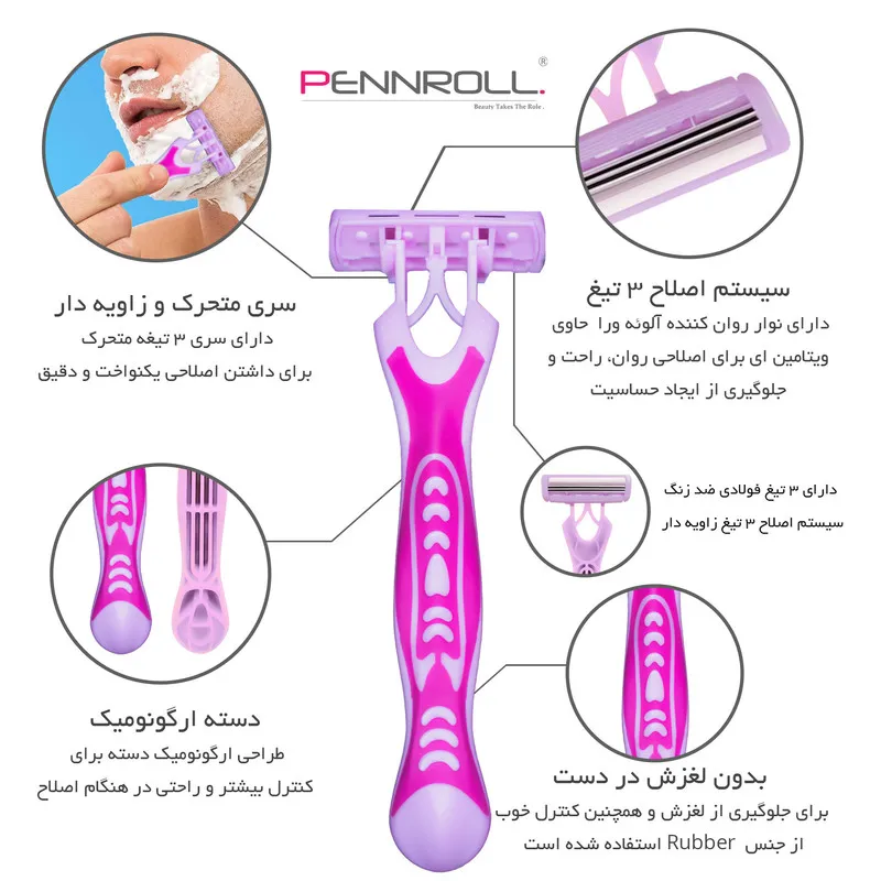 خود تراش پنرول مدل PRCL - WOLF 3 بسته 2 عددی - تصویر 3