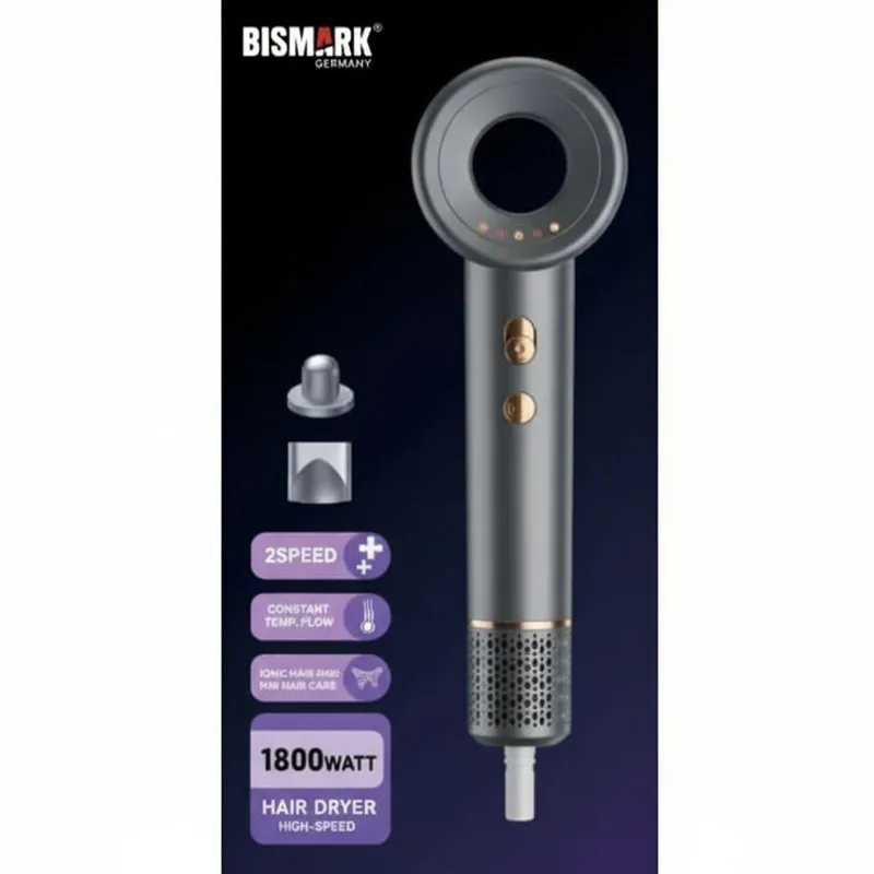 سشوار حرفهای 1800 وات بیسمارک مدل BM7740 - تصویر 3