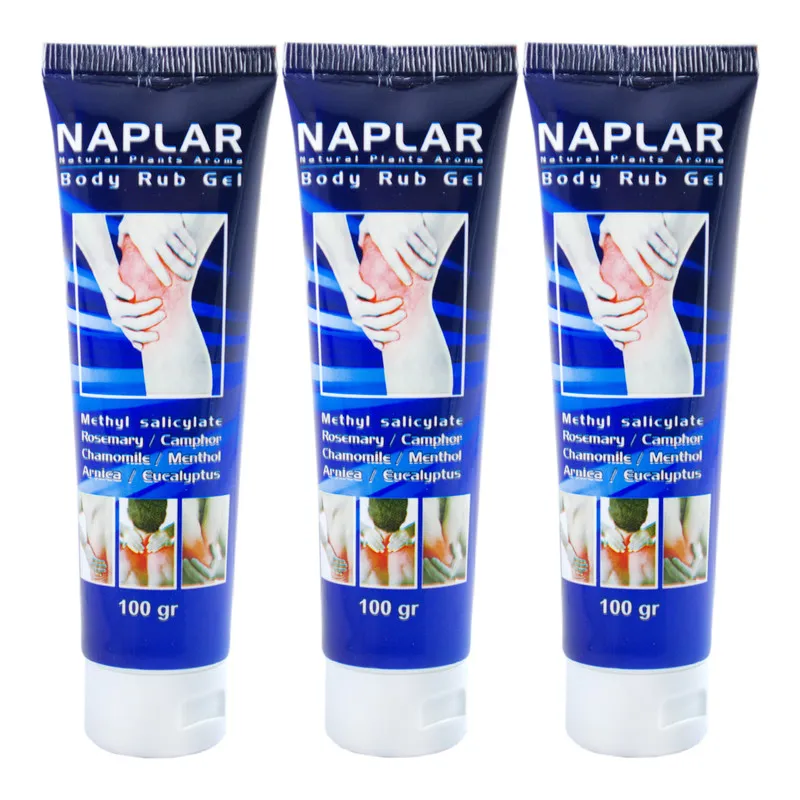 ژل ضد درد عضلانی ناپلار مدل Rub Gel حجم 100 میلیلیتر مجموعه 3 عددی با عصاره نعناع، میخک، رزماری و گزنه کاهش التهاب، رفع گرفتگی و تحریک گردش خون موضعی