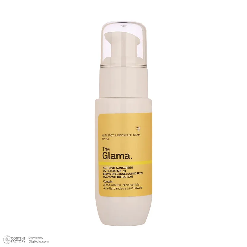 کرم ضد آفتاب ، ضد لک بی‌رنگ دست و صورت گلاما SPF 50 مدل Anti-Spot ‌محافظ UVA ، UVB مناسب برای انواع پوست حجم 50 میلی‌ لیتر - تصویر 4