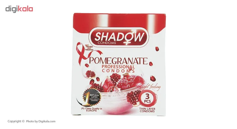 کاندوم شادو مدل Pomegranate بسته 3 عددی - تصویر 3