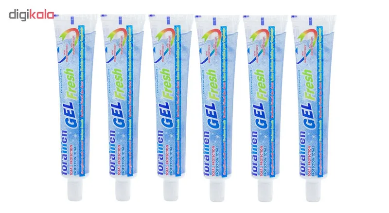 خمیر دندان فورامن مدل Gel fresh حجم 75 میلی لیتر مجموعه 6 عددی - تصویر 2