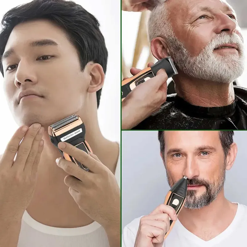 ماشین اصلاح صورت جیمی مدل GM-595 با تیغه استیل ضدزنگ، صفرزن فویلی، استفاده خشک و مرطوب، سری مو زن بینی و خط زن، شارژ سریع 480 دقیقه و 60 دقیقه استفاده بدون سیم - تصویر 6