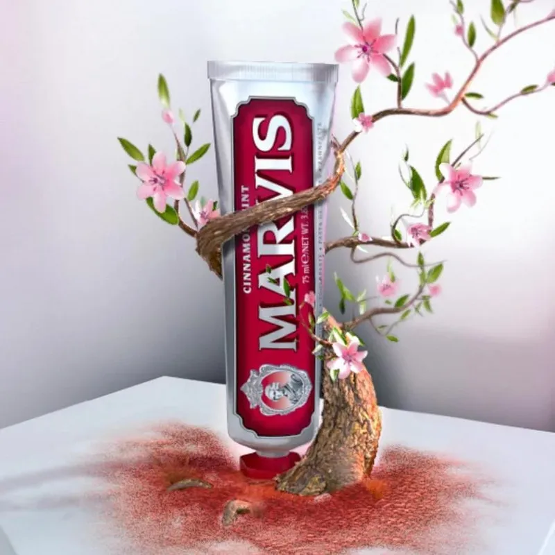 خمیر دندان ضد باکتری مارویس مدل Cinnamon Mint با طعم دارچین و نعناع حجم ۲۵ میلی لیتر - تصویر 2