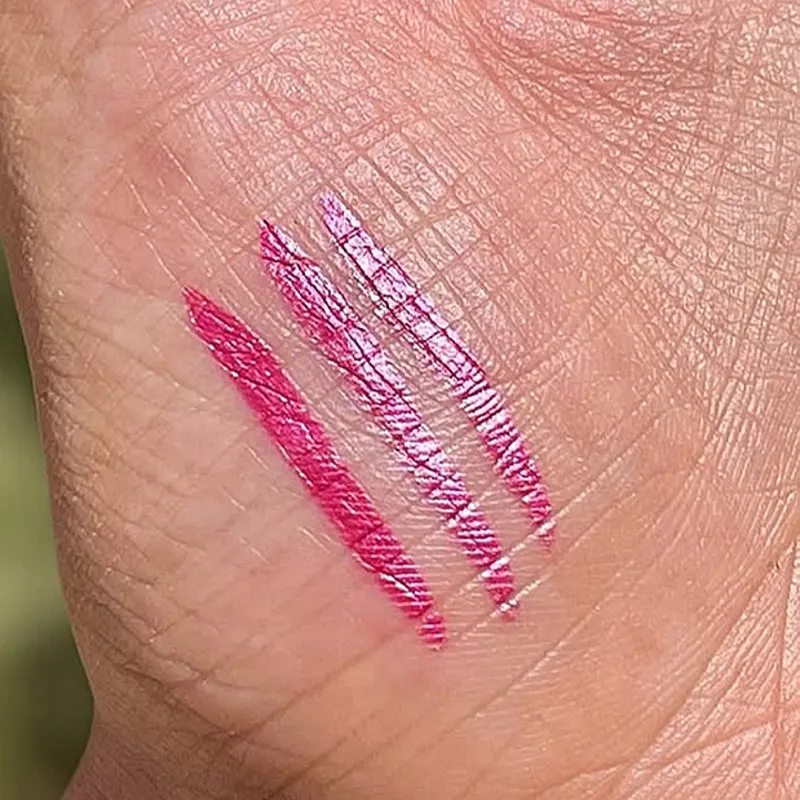 خط چشم ماژیکی پن کوتا مدل متالیک رنگ صورتی - تصویر 3