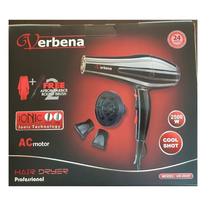 سشوار حرفه‌ای 2500 وات وربنا مدل VR9909 - تصویر 3