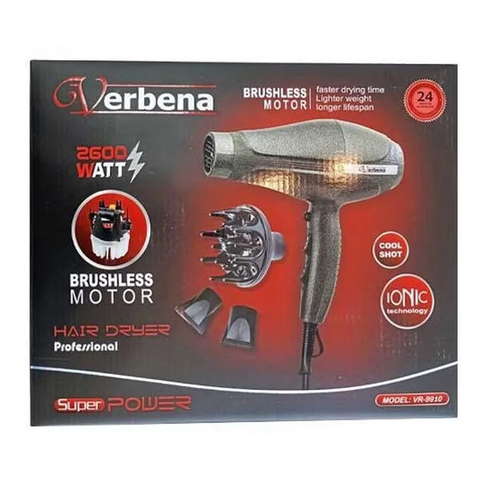 سشوار حرفه‌ای 2600 وات وربنا مدل VR9910 - تصویر 2