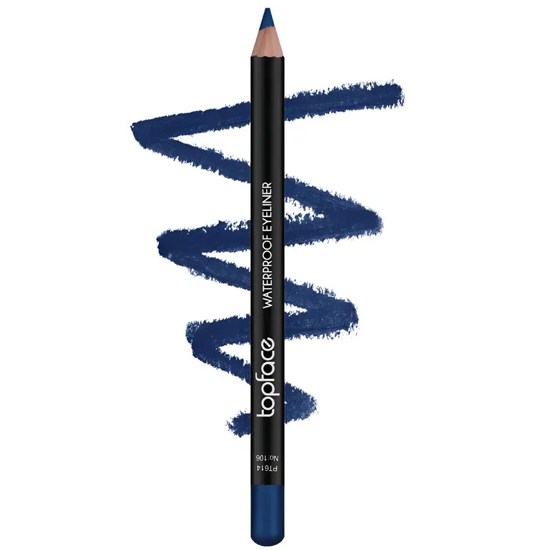 مداد چشم تاپ فیس مدل WATERPROOF رنگ آبی سرمهای شماره 106
