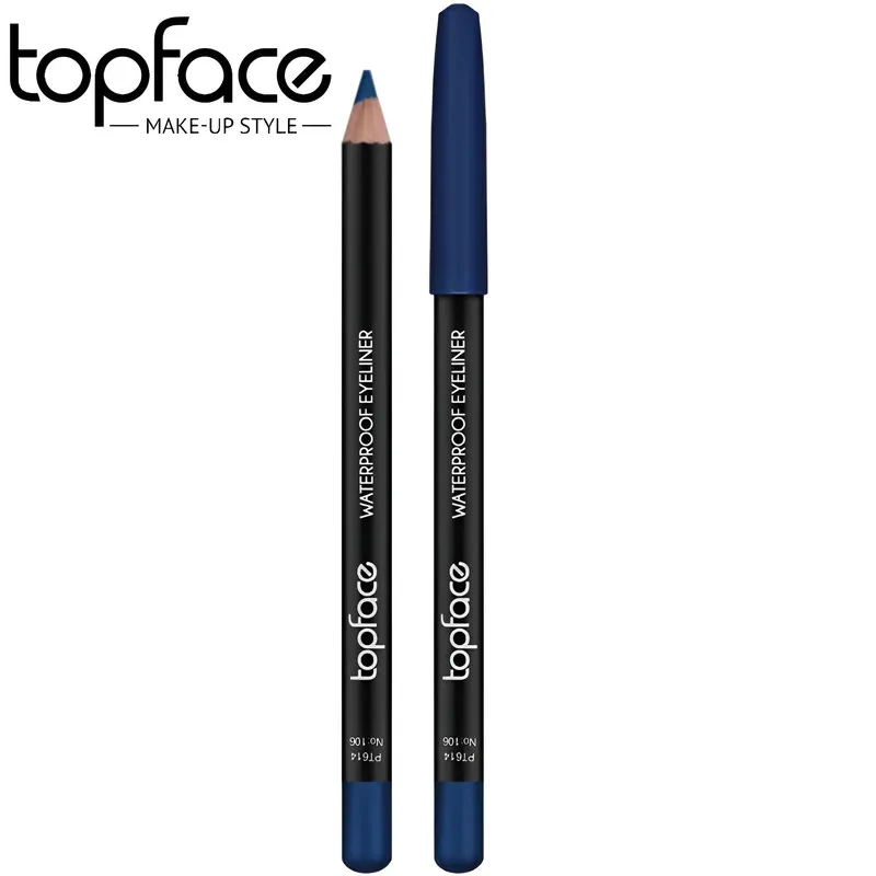 مداد چشم تاپ فیس مدل WATERPROOF رنگ آبی سرمهای شماره 106 - تصویر 2