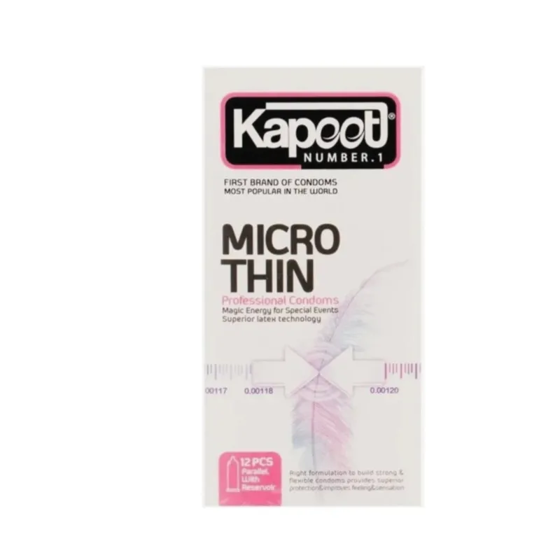 کاندوم  کلاسیک کاپوت مدل MICRO THIN سه بسته 12 عددی - تصویر 2