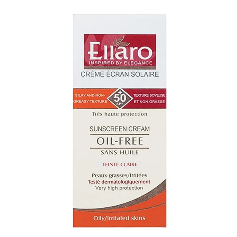 کرم ضد آفتاب رنگی دست و صورت الارو SPF 50 مدل ضد چروک و OIL FREE محافظ UVA ،UVB مناسب انواع پوست حجم 40 میلیلیتر - تصویر 4