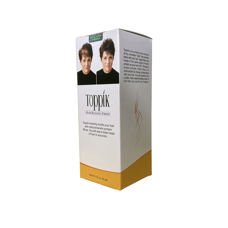 پودر پرپشت کننده مو تاپیک مدل FIBER وزن 50 گرم رنگ قهوه ای تیره مجموعه 2 عددی - تصویر 2