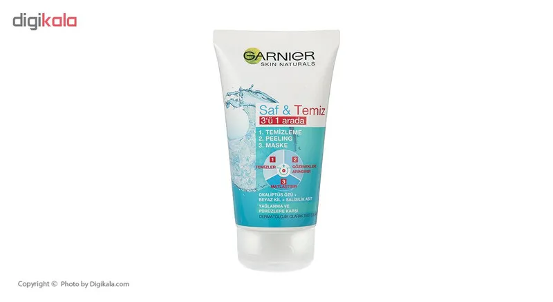 ماسک صورت گارنیر مدل 3and1 مقدار 150 میلی لیتر - تصویر 2