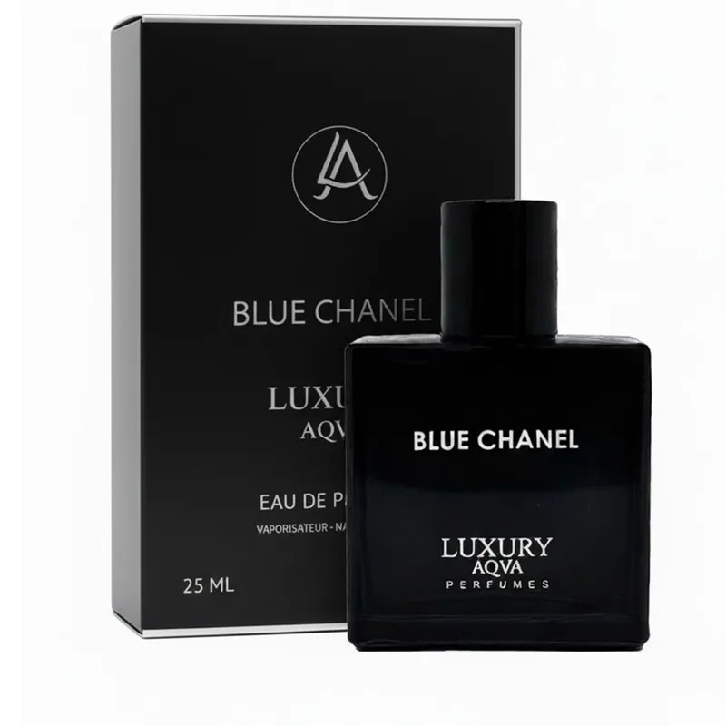 عطر جیبی مردانه لاکچری آکوا مدل Blue Chanel با رایحه خنک حجم 25 میلیلیتر - تصویر 2