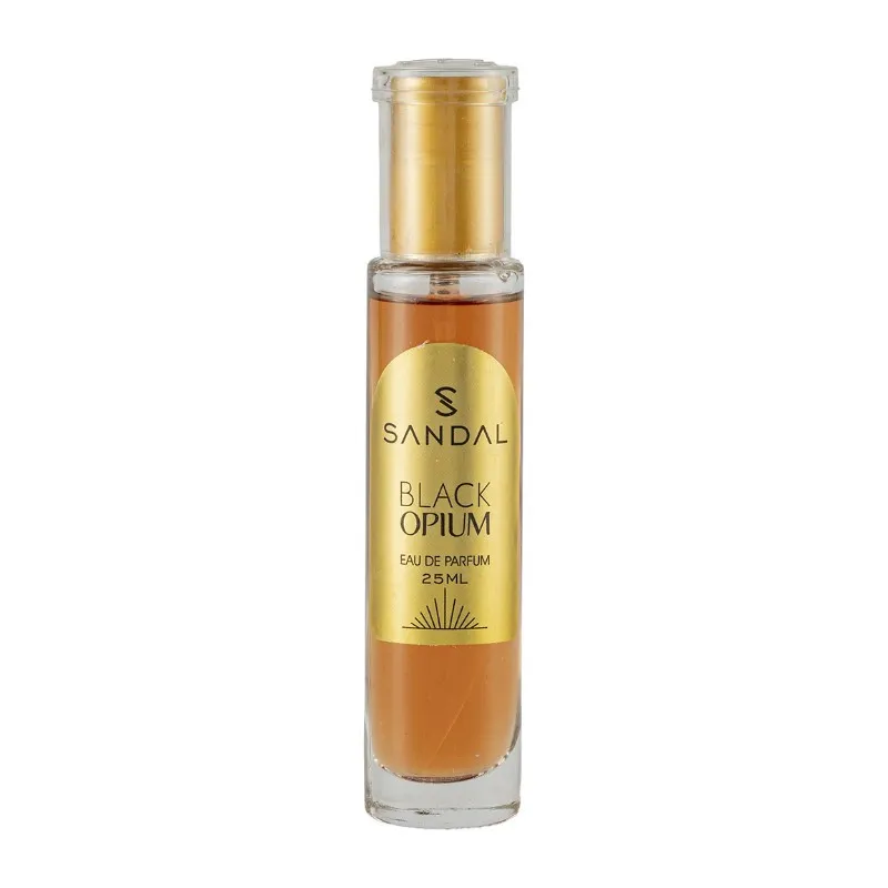 عطر جیبی زنانه صندل مدل بلک اپیوم با رایحه شیرین حجم ۲۵ میلی‌لیتر