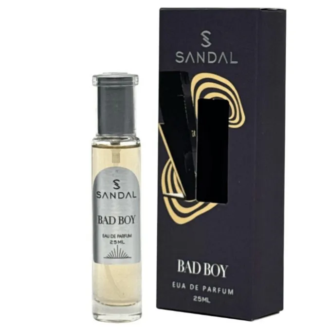 عطر جیبی مردانه صندل مدل بد بوی کارولینا هررا با رایحه گرم حجم ۲۵ میلیلیتر