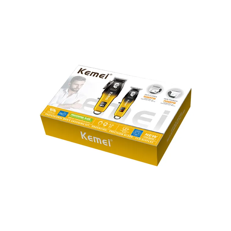 ماشین اصلاح موی سر و صورت شارژی کیمی مدل KM-8501 مجموعه دو عددی - تصویر 2